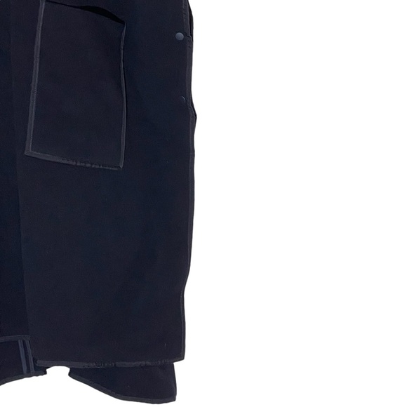 COS Black Wool Blend Longline Cape Poncho Coat Pockets size L - XL NWT MSRP $350 - Picture 5 of 13